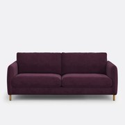 Bank in fluweel, 4-zit, Loméo