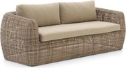 + 15% kassakorting | Loungebank Tuin Intenso | Wicker (vlechtwerk) | 2 personen | Tuinbank Beige | 226cm | Incl. kussens | Kees Smit Tuinmeubelen