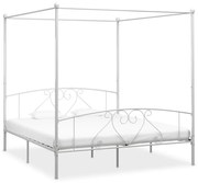 vidaXL Hemelbedframe metaal wit 180x200 cm