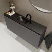 Mondiaz Ture 100cm toiletmeubel dark grey met wastafel urban midden 1 kraangat