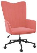 vidaXL Relaxstoel fluweel roze