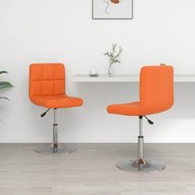 vidaXL Eetkamerstoelen 2 st kunstleer oranje