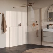 Brauer Oblivion inloopdouche helder glas 110cm koper geborsteld PVD