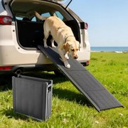 VEVOR Hondenhelling, 180 x 50,8 cm, Opvouwbare hondenhellingen voor in de auto voor middelgrote en grote honden tot 113 kg, Hondentrap met antislip Oxford-stofoppervlak, Draagbare instaphulp voor SUV's en vrachtwagens