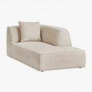Rechts Chaise Longue Module Voor Gestoffeerde Modulaire Bank Cardea Crèmebeige Boucléstof - Sklum