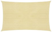 vidaXL Zonnezeil 160 g/m² 2,5x5 m HDPE beige