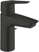Grohe QuickFix Start S-Size wastafelkraan met koude start en trekwaste mat zwart