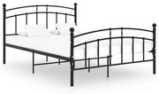 vidaXL Bedframe metaal zwart 200x200 cm