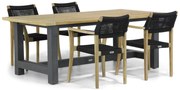 Tuinset 4 personen 200 cm Rope Zwart Lifestyle Garden Furniture Dallas/San