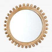 Ronde Wandspiegel In Mangohout Ø80 Cm Joey Mangohout - Sklum