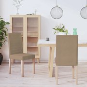 vidaXL Eetkamerstoelen 2 st stof taupe