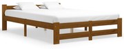 vidaXL Bedframe massief grenenhout honingbruin 140x200 cm