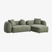 2-delige Modulaire Chaise Longue-bank Rechts, In Coco Chenille Chenille Sage Green - Sklum