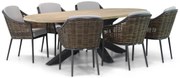 Tuinset 6 personen 240 cm Wicker Taupe Coco Olivine/Brookline