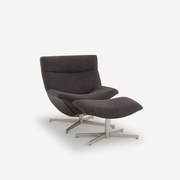 Draaiende relax fauteuil relax en voetensteun, Wesley