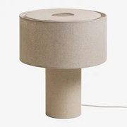 Gestoffeerde Tafellamp Pianela Linnen Beige – Crème - Sklum