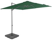 vidaXL Parasol met draagbare voet groen