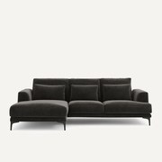 Hoekbank links fluweel chenille, Marsile