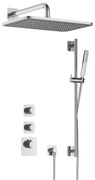 Hotbath Gal IBS40CR High Flow inbouwdouche met glijstang en 27x40cm hoofddouche chroom