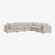 Daniela 6-delige Modulaire Bank Stof Crème Beige - Sklum