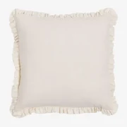Vierkant Katoenen Kussen (40x40 Cm) Arassu Gardenia Wit - Sklum