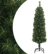 vidaXL Kunstkerstboom met standaard smal 120 cm PVC groen