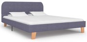 vidaXL Bedframe stof lichtgrijs 140x200 cm