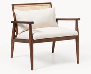 Loungefauteuil Manuell van rubberhout
