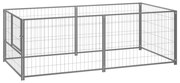 vidaXL Hondenkennel 200x100x70 cm staal zilverkleurig