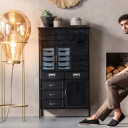 Kare Design Art Factory Stalen Ladekast Industrieel - 77x32x133cm.