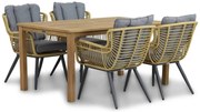 Tuinset 4 personen 160 cm Wicker/Aluminium/Aluminium/wicker Taupe Coco Azzano/Weston