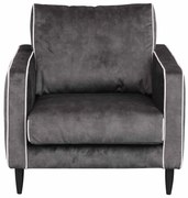 Fauteuil - Rör - velours Adore antraciet 67