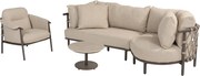 Ezra chaise longue organische loungeset 4 delig keramiek terre 4 Seasons Outdoor