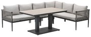Garden Impressions Burela - Brugge lounge dining set 5-delig rechts - taupe
