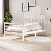 vidaXL Bedframe massief hout wit 100x200 cm