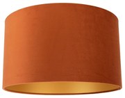 Stoffen lampenkap oranje met gouden binnenkant 35/35/20 Modern cilinder / rond rond
