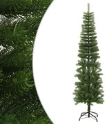 vidaXL Kunstkerstboom met standaard smal 210 cm PE