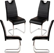 Set 4 Hallen Kunstlederen Stoelen
