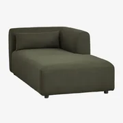 Rechter Chaise Longue Voor Modulaire Bank Fogler Chenille Groen – Salie - Sklum