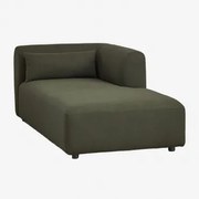 Rechtse Chaise Longue Module Voor Modulaire Bank Fogler Chenille Groen – Salie - Sklum