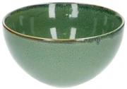 Schaal reactieve glazuur, steengoed, groen,Ø 18 cm