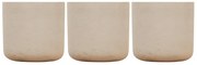 3x Pot Charlie beige washed