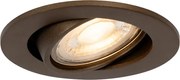 Moderne inbouwspot donkerbrons kantelbaar - Cisco