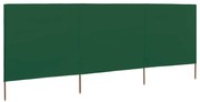 vidaXL Windscherm 3-panelen 400x120 cm stof groen