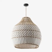 Hanglamp Van Gevlochten Rotan Llaury Natuurlijk - Zwart & Ø70 Cm - ↑70 Cm Llaury - Sklum