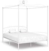 vidaXL Hemelbedframe metaal wit 160x200 cm