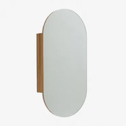 Ovaal Wandkast 90x45 Cm Voor Badkamer Met Spiegel Abner Zilver - Sklum