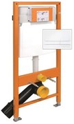 Rezi Quick Fit WC element zelfdragend incl. bedieningsplaat Modern wit met frontbediening voor wand en hoekopstelling BB3650 OFPW