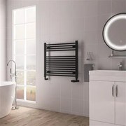 Eastbrook Biava multirail handdoekradiator 75x70cm 532W zwart mat