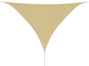 vidaXL Zonnescherm driehoekig 3,6x3,6x3,6 m oxford stof beige